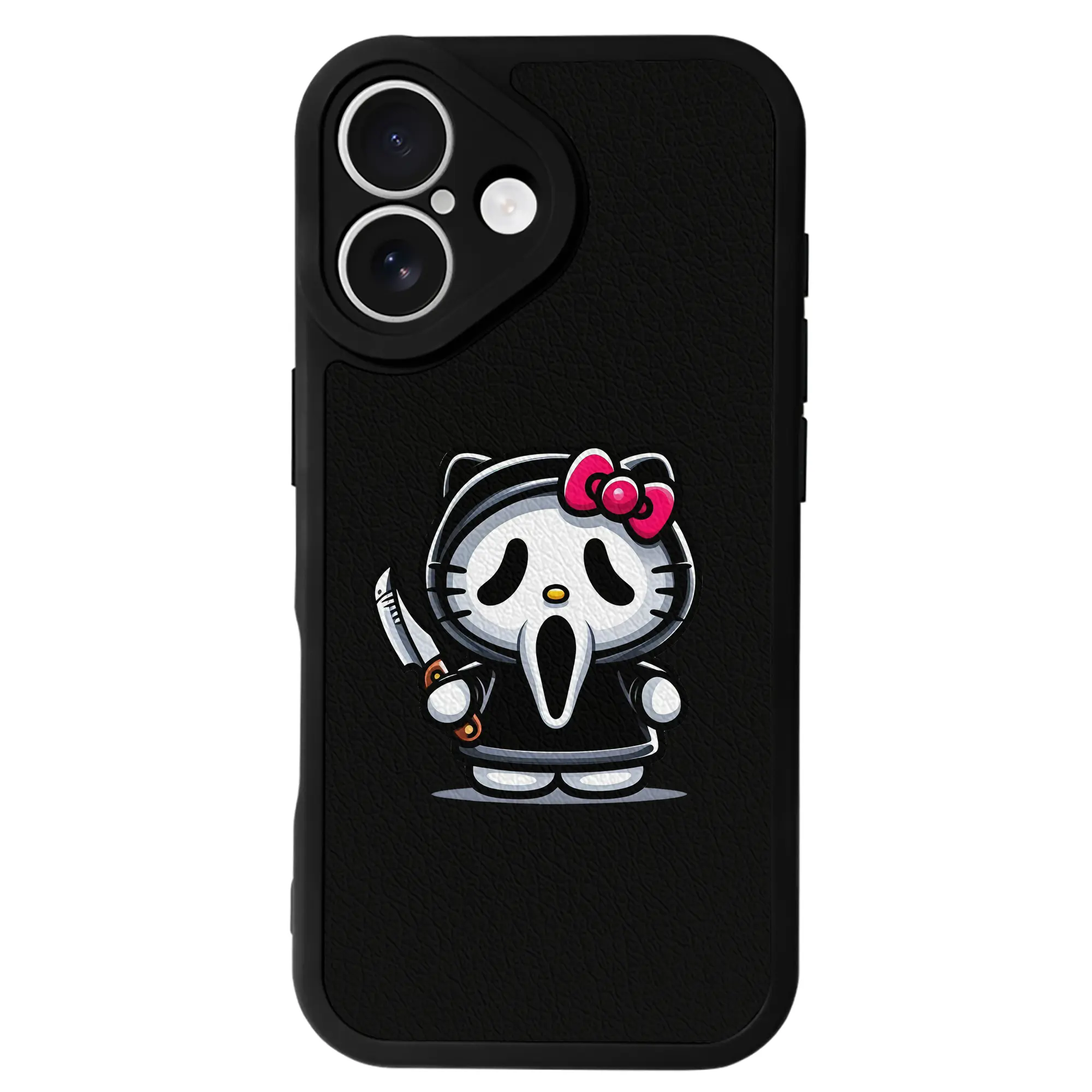 サンリオ グッズ,ハローキティ - IPhone 16シリーズ対応 ・ シリコンスマホケース ・ レザー調 ・ 高精度フィット ・ 耐衝撃 ・ ワイヤレス充電対応 ・ 精密カット